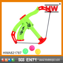 Funny plastic toy bow and arrow ball gun pingpong gun